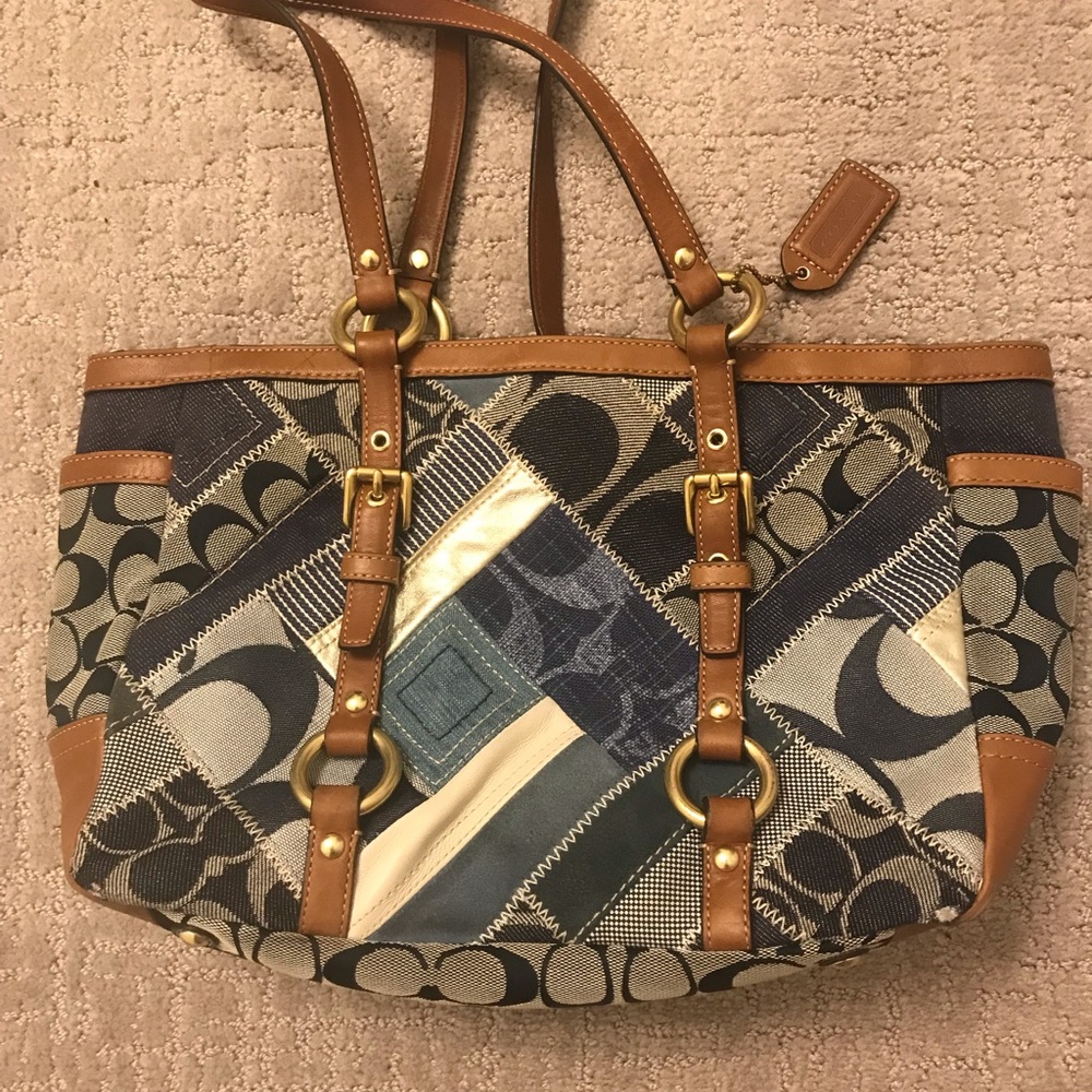 Coach Denim Patchwork Bag
